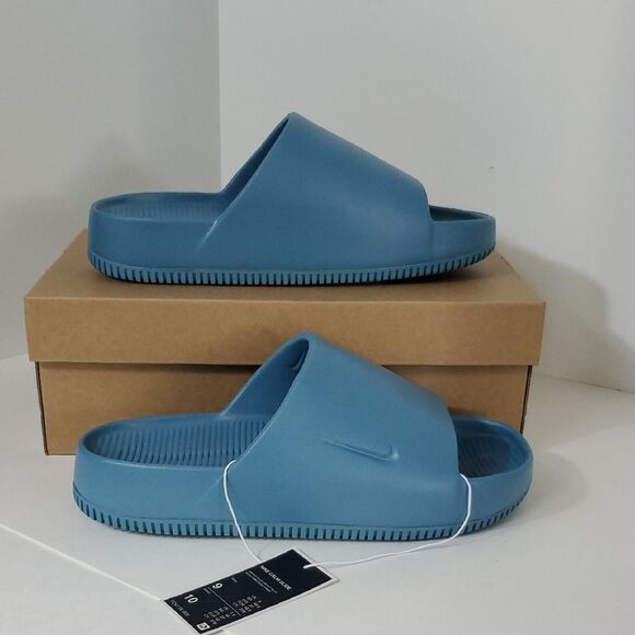 Nike Calm Slide Sandals Smoky Blue Men's Size 9 Women's 10 NWT - Picture 1 of 12
